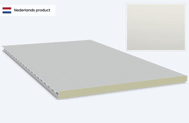 sandwichpanelen wand  VOOR BINNEN 60 mm  RAL 9002