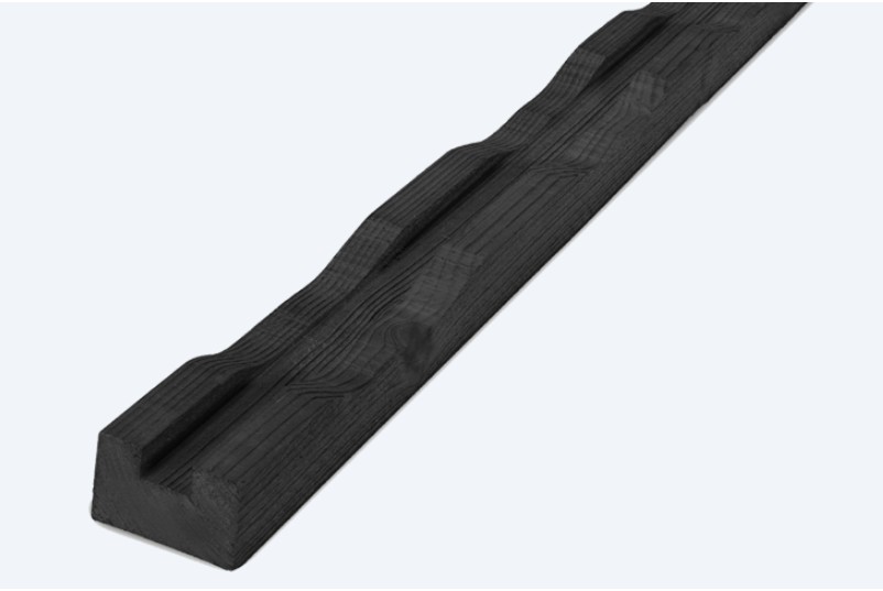 Ventilatielat 21x45 mm zwart geïmpregneerd L = 4,80 m