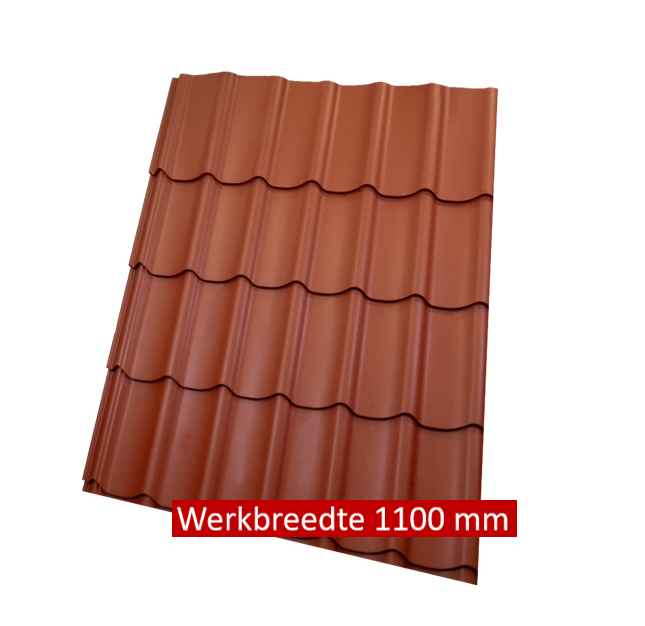 dakpanplaat baksteenrood