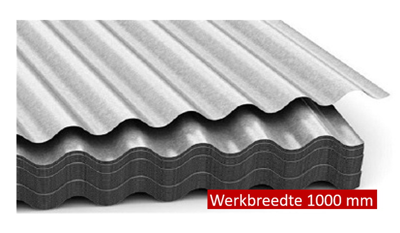 golfplaat staal verzinkt werkend 1 meter breed