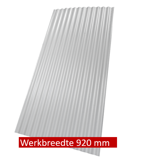 Golfplaat staal gebroken wit