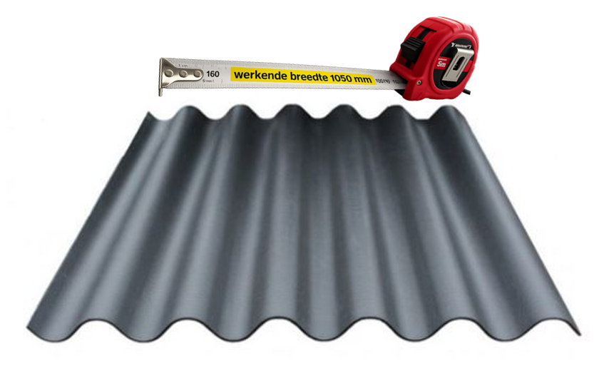 golfplaat Holands Eternit Ecolor (donkergrijs)